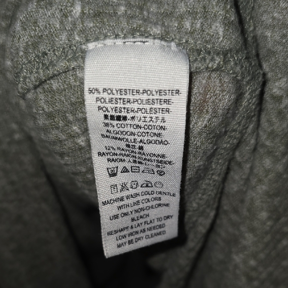 We The Free Gray/Green Cowl Neck Sweater - Picture 4 of 4